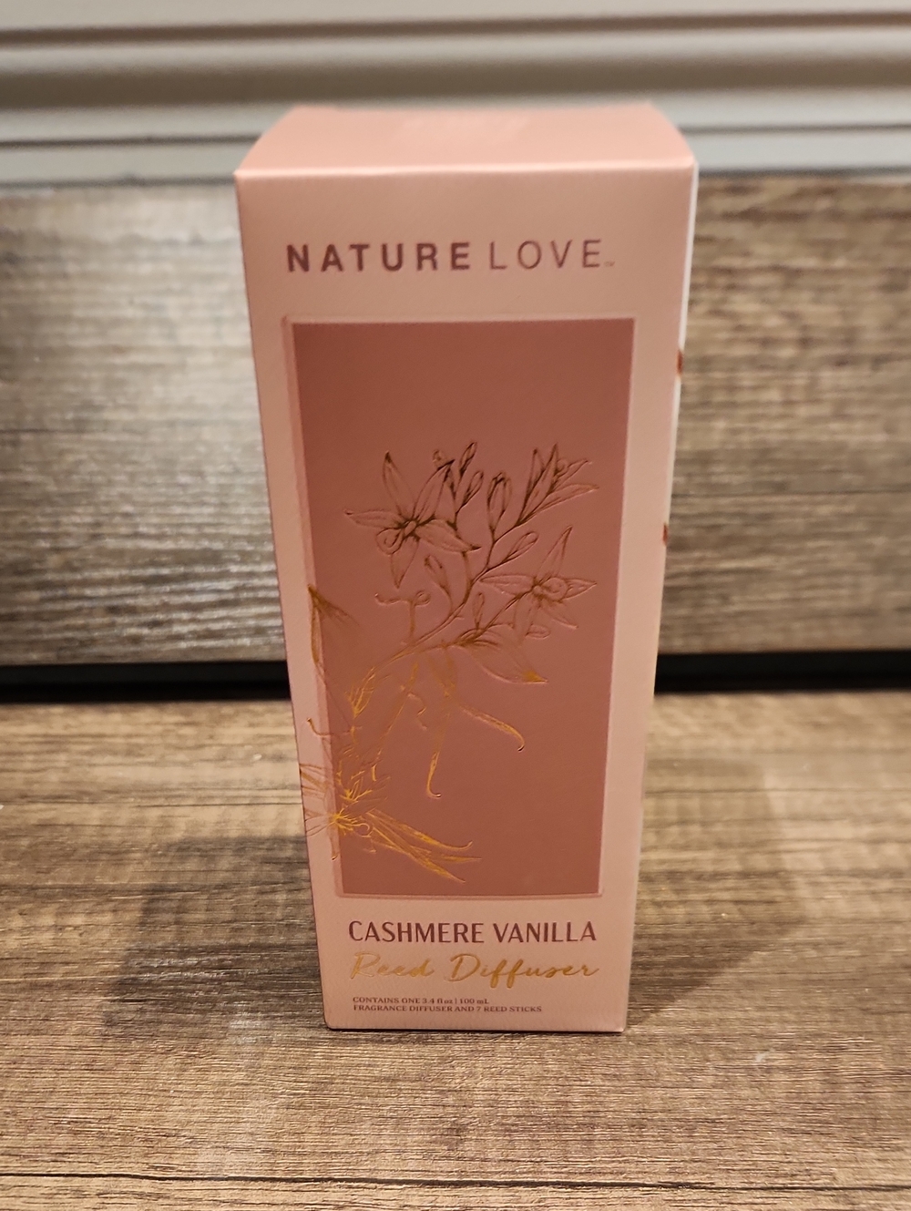 NIB 2025 Nature Love Cashmere Vanilla Reed Diffuser - Pink 3.4 Fl Oz